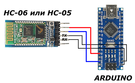Схема соединения hc-05 с Ардуино