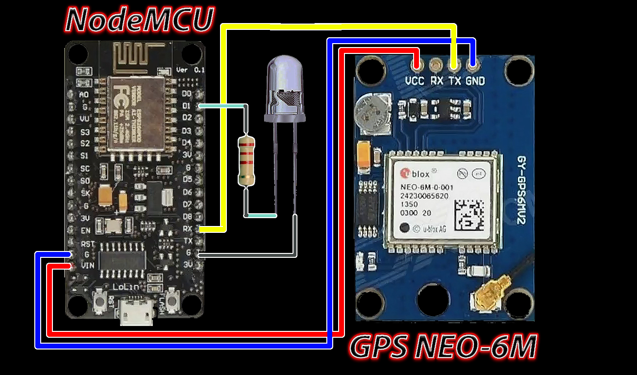 Схема подключения GPS модуля NEO-6