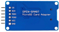 MicroSD adaptor SPI вид сзади